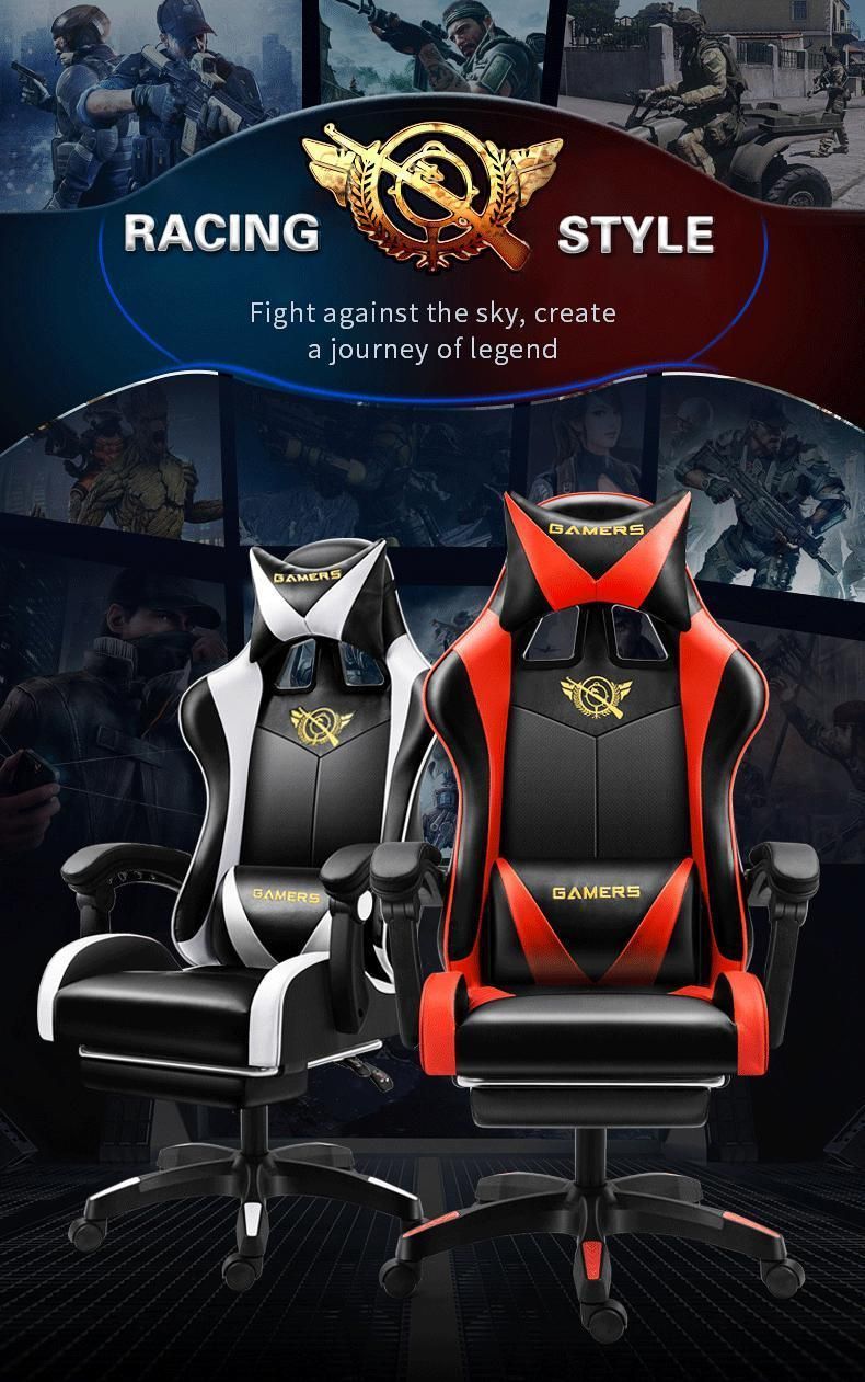 Hot Sale Custom Swivel Reclining Computer Game Music Cheap Ergonomic Leather Silla Gamer Office PC Racing Gaming Chair