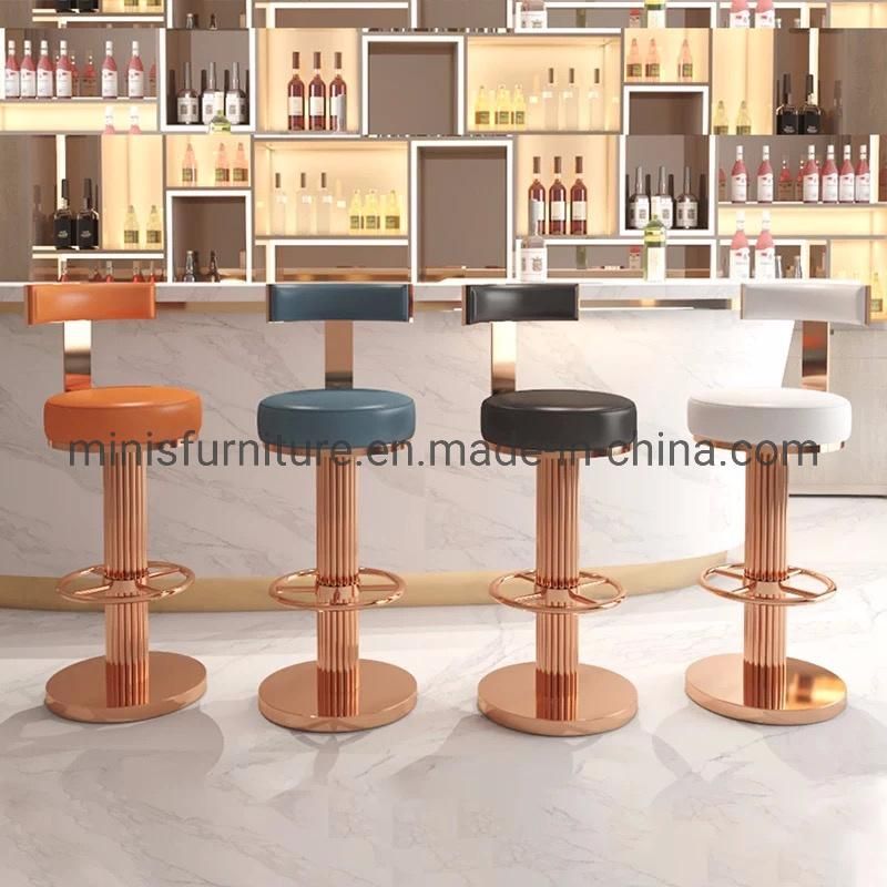 (MN-MBC27) Elegant White Swivel Bar Chair Lift for Pub Home Furniture