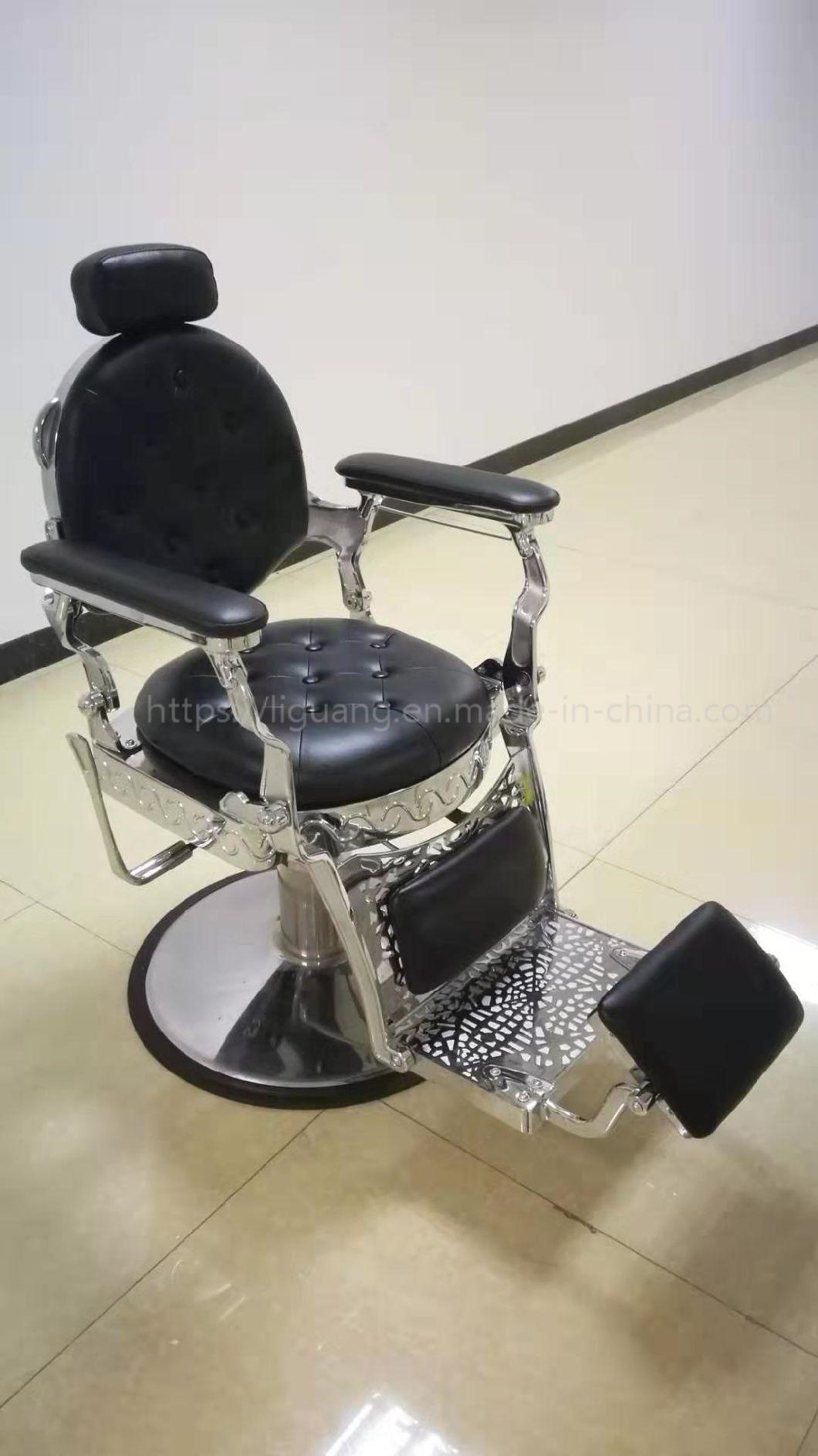 2019 New Barber Chair with White Heavy Duty Salon Chair, Hairdressing Chair