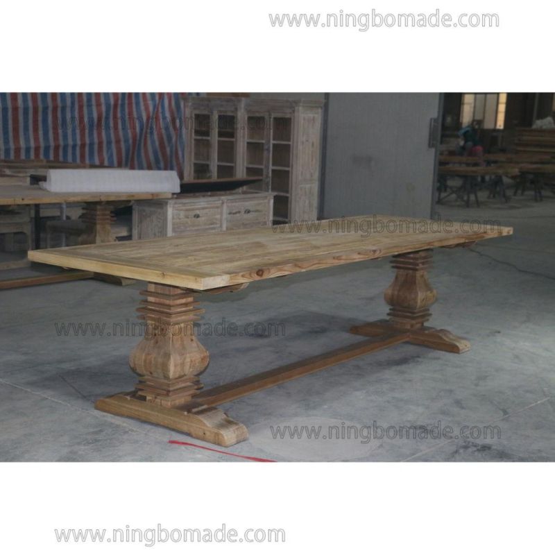 Classic Chic Eco-Friendly Paint Furniture Natural Reclaimed Pine Dining Table