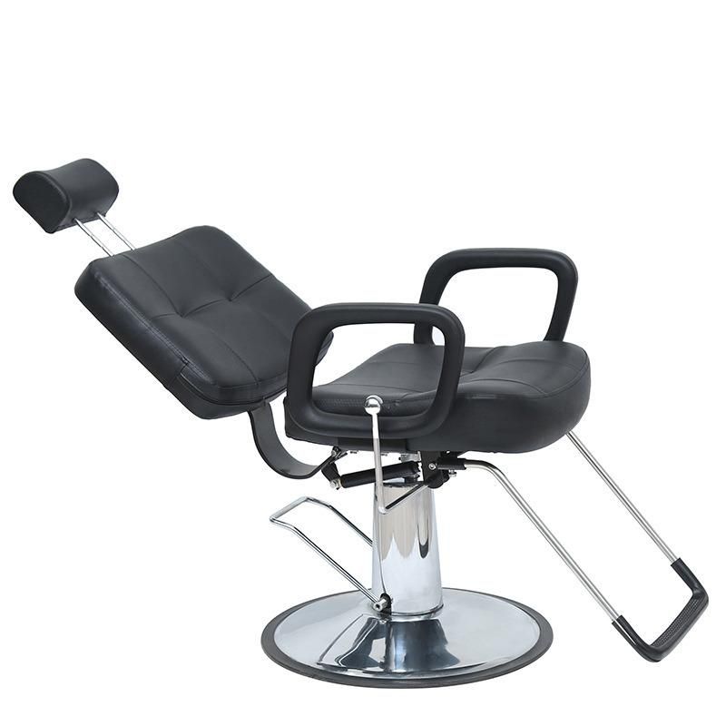 Hl-1192 Salon Barber Chair for Man or Woman with Stainless Steel Armrest and Aluminum Pedal