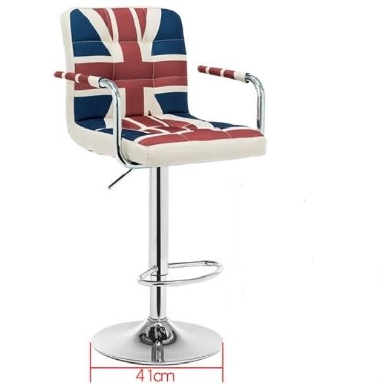 Bar Furniture Chair High Counter Bar Stool with Footrest Faux Leather Swivel Lift Bar Chair