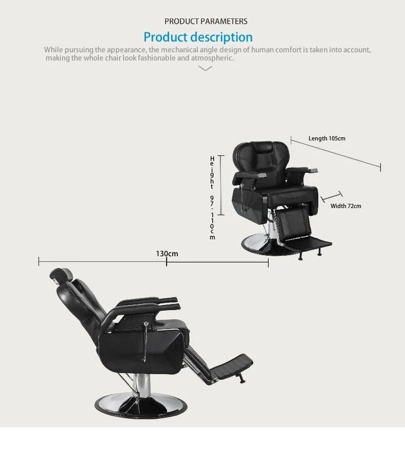 Heavy Duty Hydraulic Recline Salon Chair for Hair Stylist 360 Degrees Rolling Swivel Salon Equipment