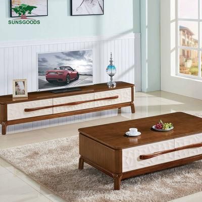 Latest Design Hot Selling Modern Solid Wood Coffee Table Set