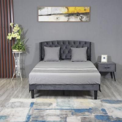 Huayang Manufacturer Bedroom Wood Furniture Leather Upholstered Gas Lift Double Storage Bedroom Bed