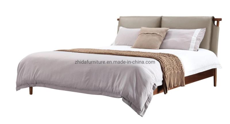 Home Design Solid Wood Double Adult Bed Bedroom Furniture