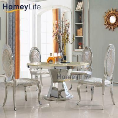Long Shell Design Wedding Hall Party Use PU Leather Dining Chair