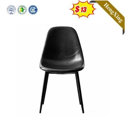 Black PU Leather Leisure Outdoor Living Chair Dining Furniture
