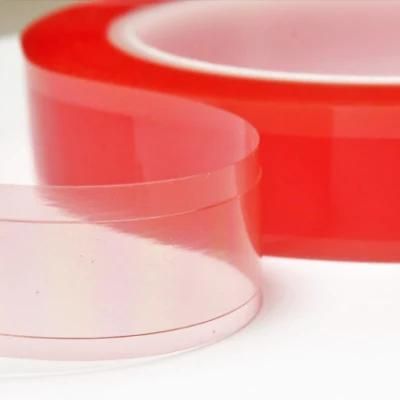 Finger Lift Double Sided Pet Tape with Red Film Liner