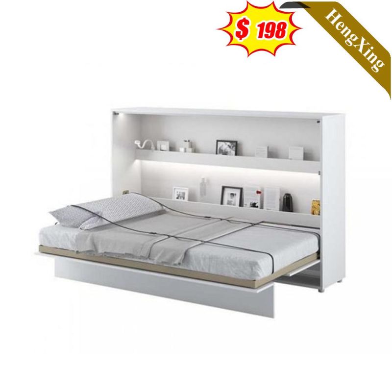 Simple Folding Wooden Bedroom Furniture Apartment Minimalist Save Space Wall Beds Sets