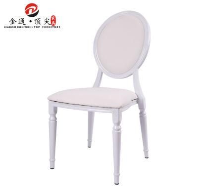 Top Furniture Wood-Look Aluminum Leather Wedding Chair
