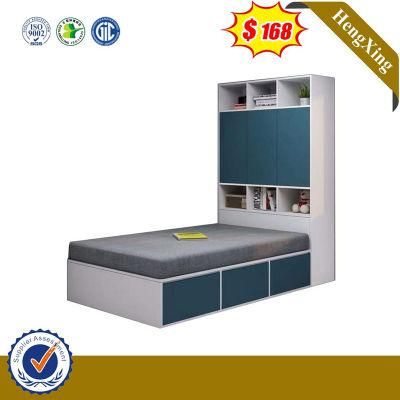 Children Bedroom Home Furniture Simple Fashion Single Size Wooden Kids Bed with Wardrobe
