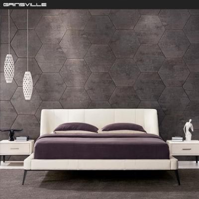 New Model Modern European Bedroom Furniture Used Luxury Leather Double Bed