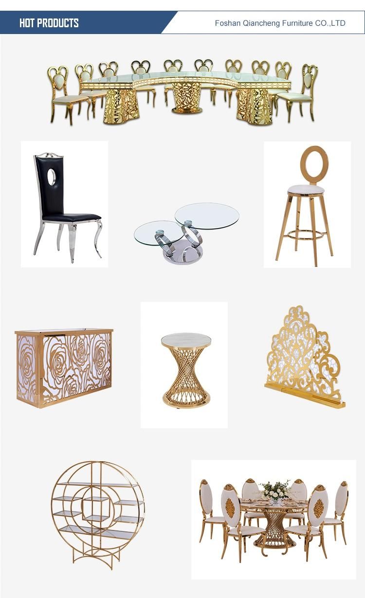 Wholesale Price Party Events Wedding Golden Dining Chair in Oval Shape