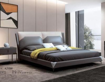 Latest Design Simple European Style Bedroom Furniture Double Bed