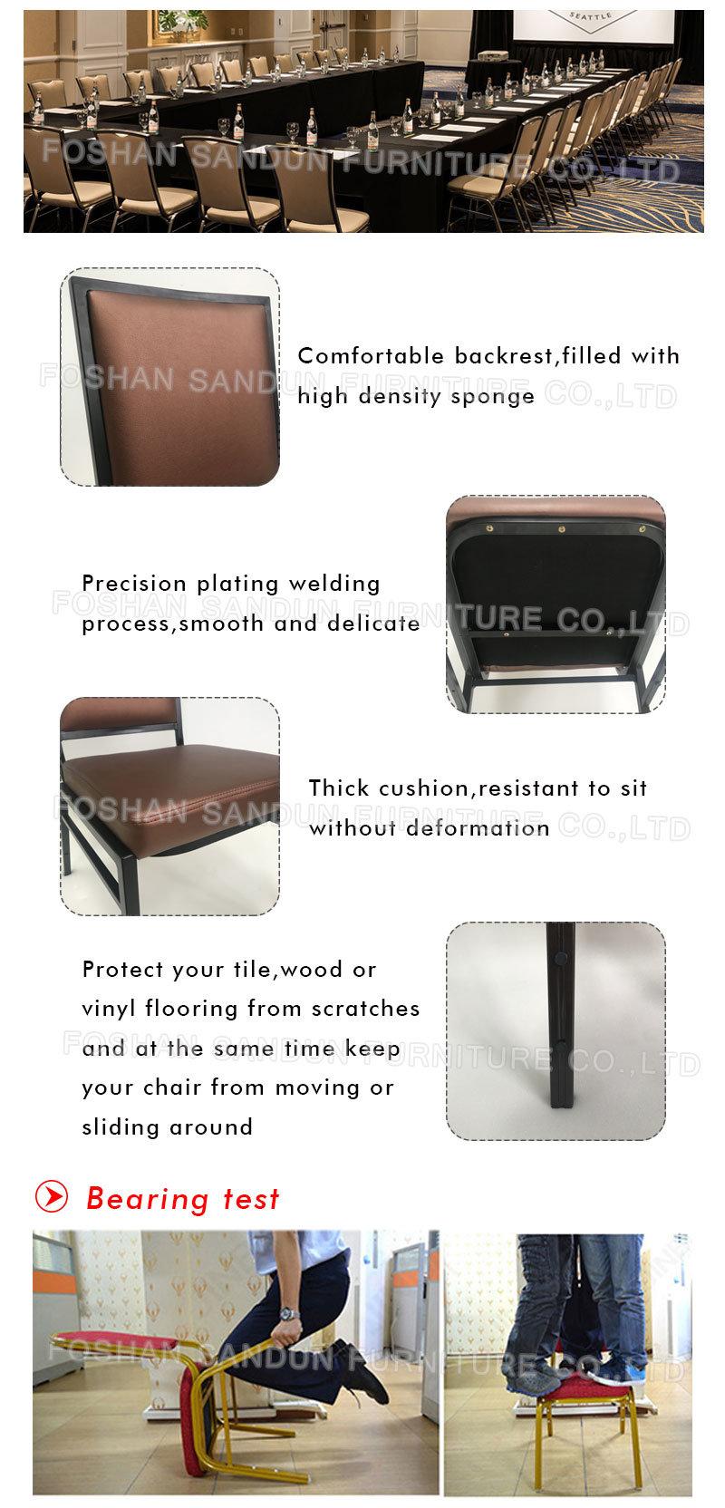 Hot Sale PU Leather Metal Aluminum Iron Banquet Chair for Hotel Event