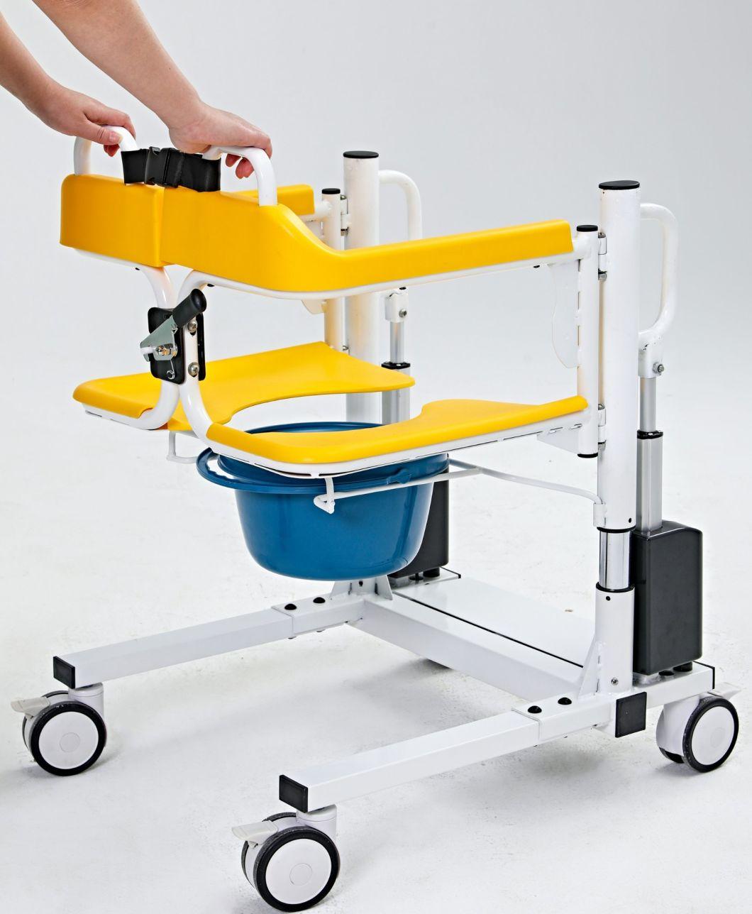 Mn-Ywj002 Hospital Patients Transfer Mobile Lifting Chair Electric Manual Patient Transfer Lift Chair