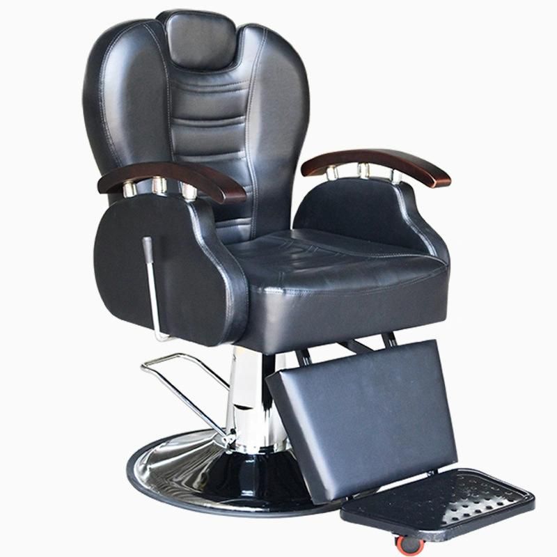 Hl-6092 Salon Barber Chair for Man or Woman with Stainless Steel Armrest and Aluminum Pedal