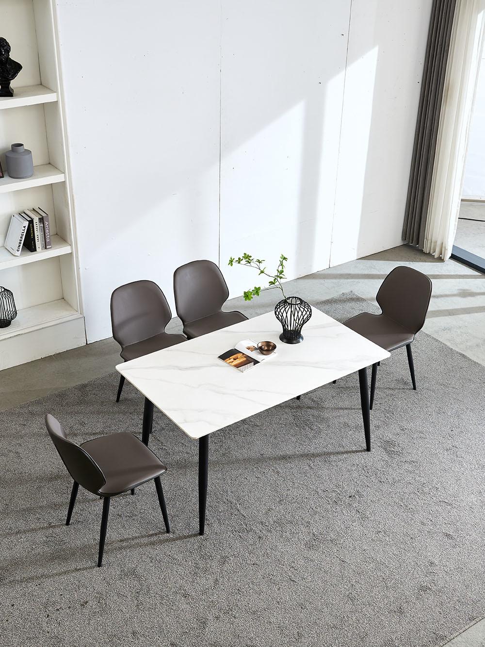 Home Furniture Modern Grey Shell-Shaped Dining Chair