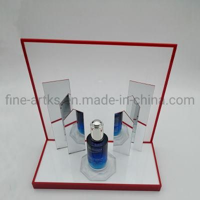 Countertop L Shape Acrylic Makeup Phone Holder Jewelry Display Stand with Mirrors