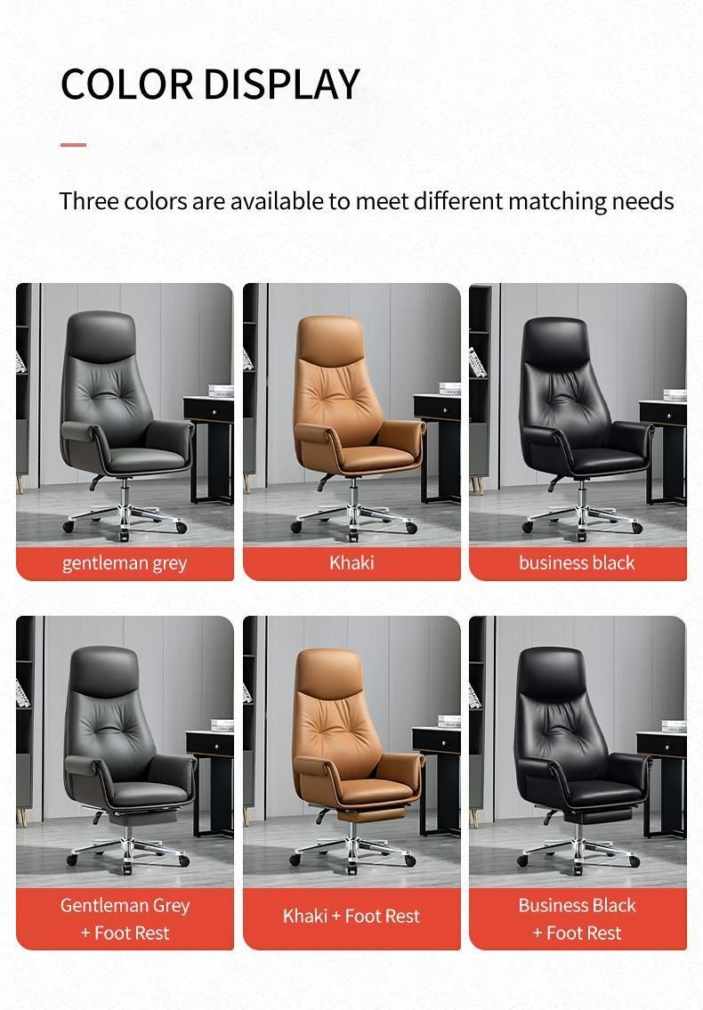 Wholesale Luxury Comfortable High Back Cheap Swivel Revolving Leather Executive Ergonomic Manager Office Chair