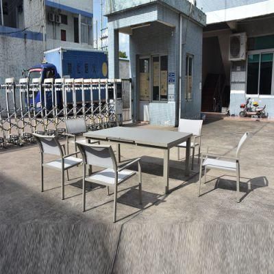 Home Hotel Office Outdoor Garden Dining Table Patio Furniture with Beach Chairs