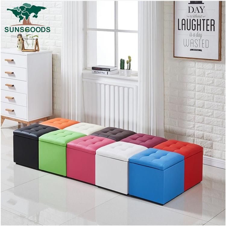 China Supplier Bonded Leather Ottoman Bench for Sale