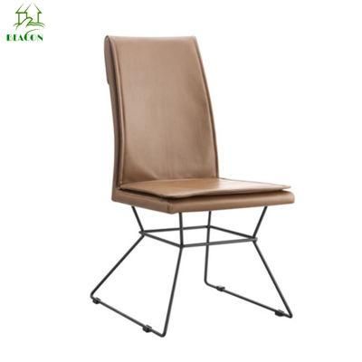 High Quality Velvet Metal Legs Dining Chair