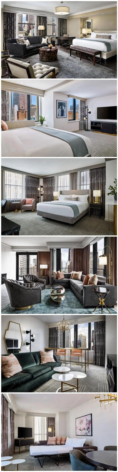 Elegant Design Luxury European Hotel Bedroom Furniture Living Room Furniture Commercial Use