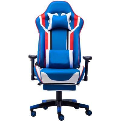 Navy Most Comfortable Resting Gaming Chair with Footrest and Massage
