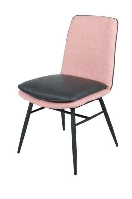Modern Hot Sale Simple Design Hotel Restaurant Cafe Furniture Fabric PU Leather Dining Chair