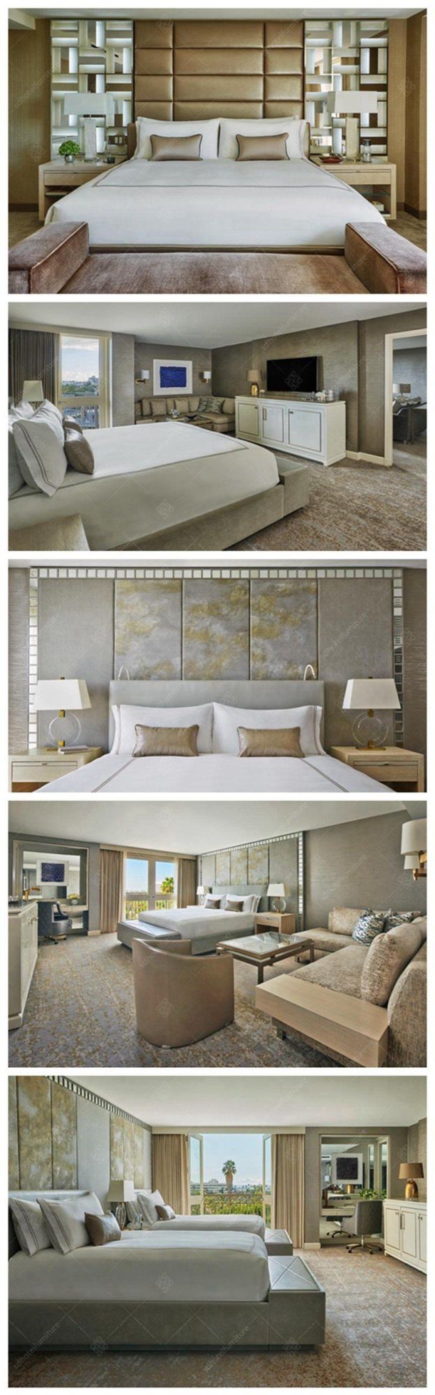 Used Dubai Leather Hotel King Size Bedroom Furniture