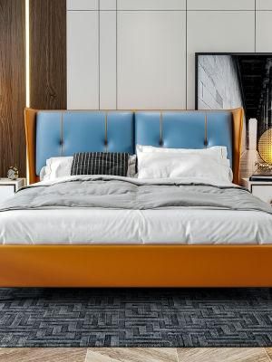 Luxury Wedding Artificial Leather Bedroom Sleeping Bed