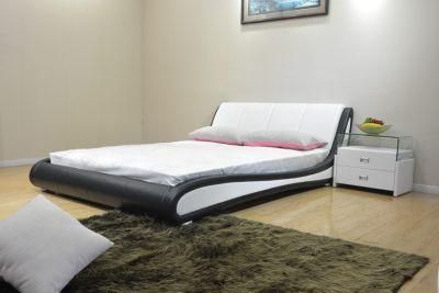 Huayang Modern Design Home Leather 1.8 M Double King Bed for Bedroom Wooden Furniture King Bed