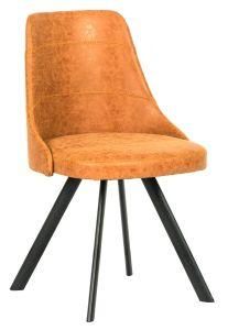 Simple Dining Chair for Home/Restaurant with PU Upholstered and Metal Frame