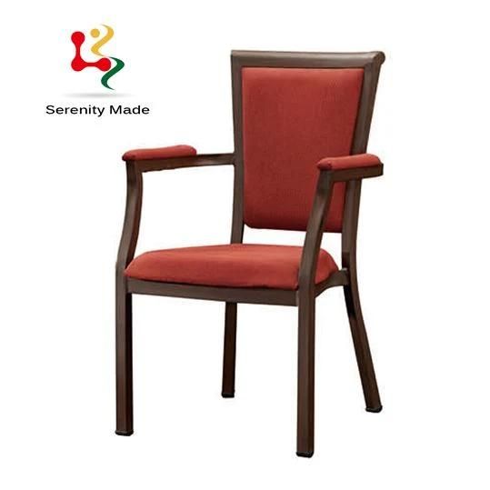 Classical Furniture Restaurant Outdoor Furniture Aluminum Frame Leather Dining Chairs