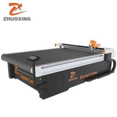 Zhuoxing Digital Flatbed Cutting Machine with Drive Rotary Cutting Tool for Clothing Cloth/Sofa Cloth/Wool/Grain Velvet