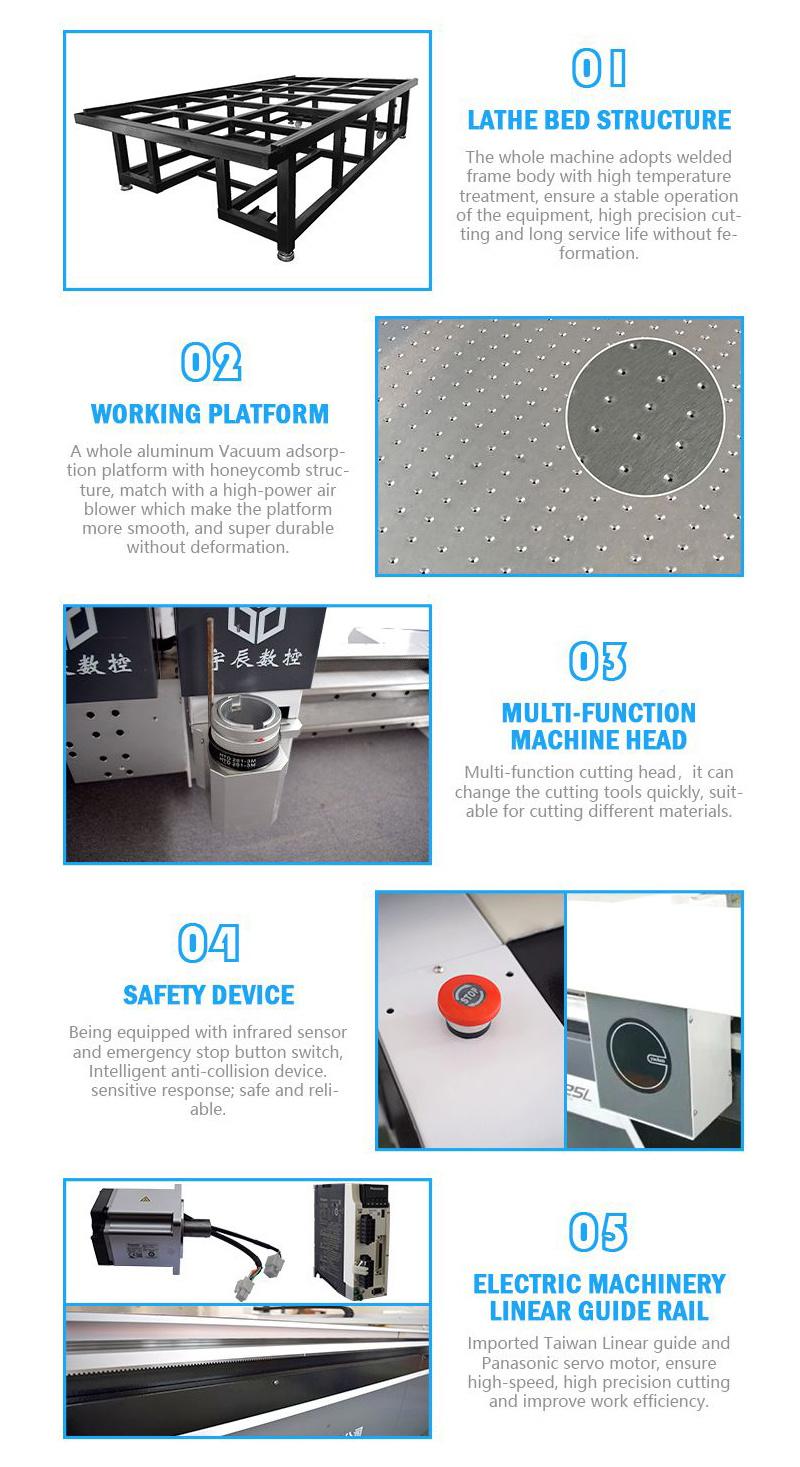 CNC Automatic Plastic PVC Soft Glass Cutter with Vibration Cutting Machine