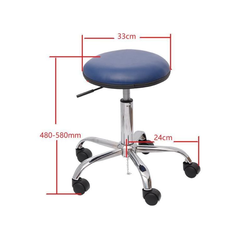 Blue Adjustable PU Leather ESD Antistatic Cleanroom Stool