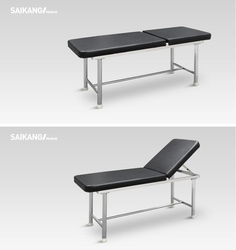 X09 Saikang Economic Hospital Exam Couch Bed Stainless Steel Foldable Patient Medical Examination Table Price