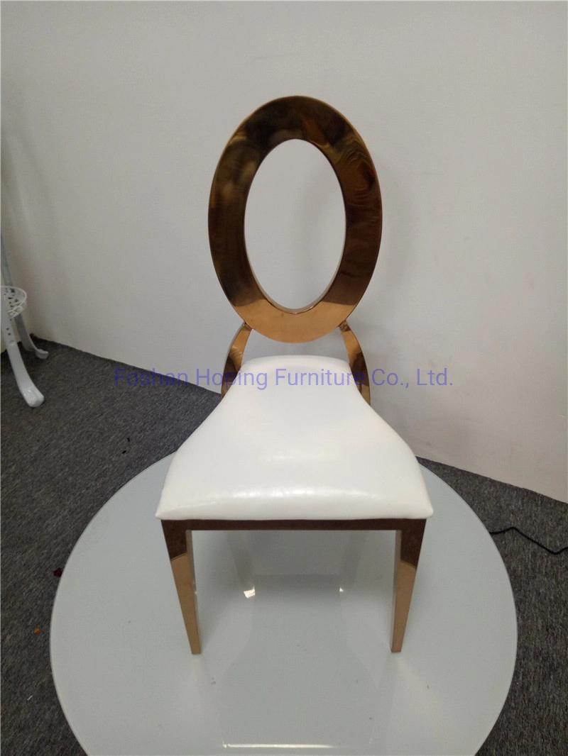 Hotel Leisure Chair Lounge Modern Special Design Metal Back Hotel Chair Wholesale Dining Living Room Banquet Chair Stacking Gold Small Chair for Wedding