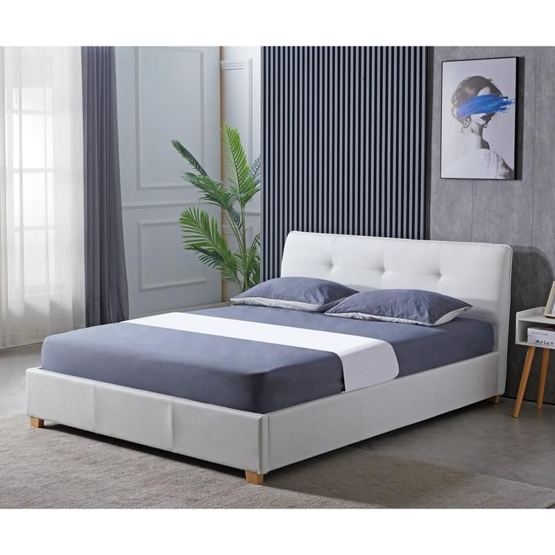 Home Furniture Bedroom Hotel King Queen Size Double Modern Design Leather PU Upholstery Beds
