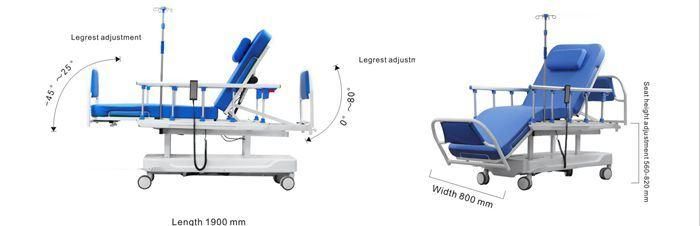 Medical Electric Dialysis Chair Hemodialysis Blood Donation Bed with High Quality