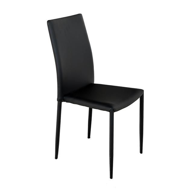 Modern Home Dining Room Office Furniture Whole Metal Chairs with PU Leather Coated