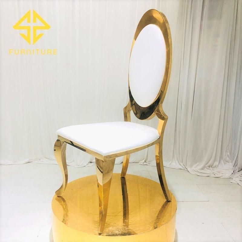 Sawa Royal Decoration Stainless Steel Leather Chair for Wedding Event Dining Room