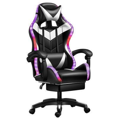 CE Approval Custom Cheap Office PU Leather Computer PC Game Racing Silla Gamer RGB LED Gaming Chair with Lights