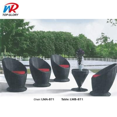 PE Rattan Modern Outdoor Leisure Patio Garden Restaurant Chair Garden Sets