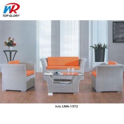Outdoor Furniture Wicker Sofa Sets/ PE Rattan Garden Sets with 4 Seats