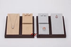 Microfiber with PU Leather Jewelry Set Display Stand