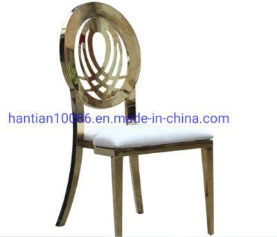 Hot Stainless Steel Chair for Wedding Dining Room Wonderful Design Metal Gold Banquet Chairs